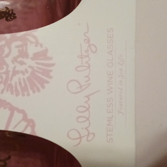 Lilly Pulitzer Set of 2 stemless wine glass - Picture 5 of 7